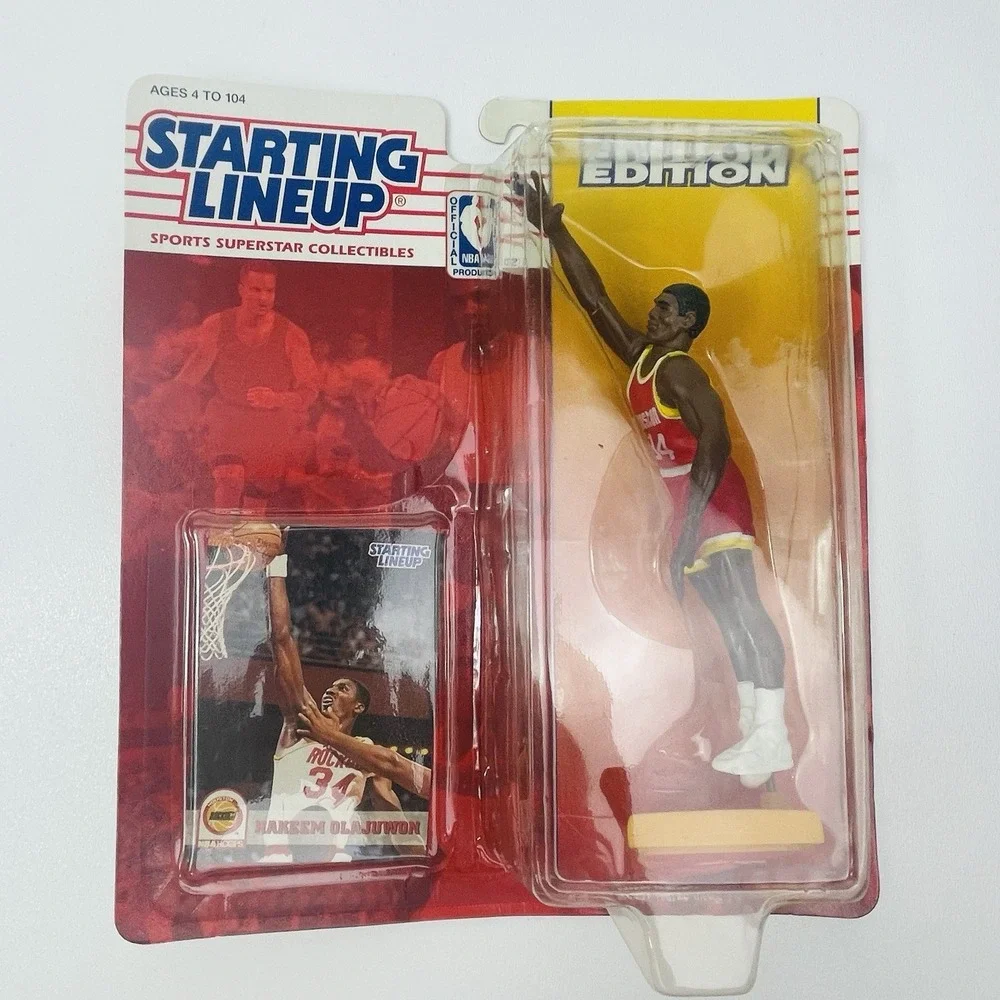 1994 Starting Lineup NBA Hakeem Olajuwon Houston Rockets Red Uniform